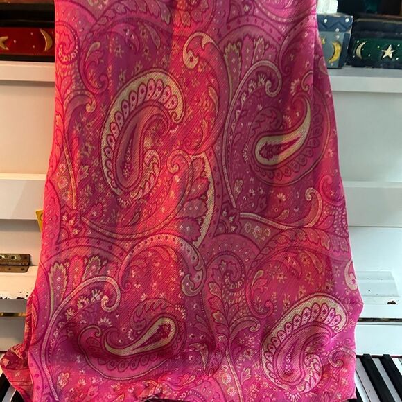Jacob Pink Y2K Paisley Midi Dress 9/10 - Picture 2 of 16